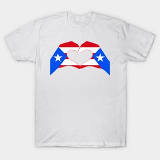 We Heart Puerto Rico Patriot Flag Series (Double) T-Shirt